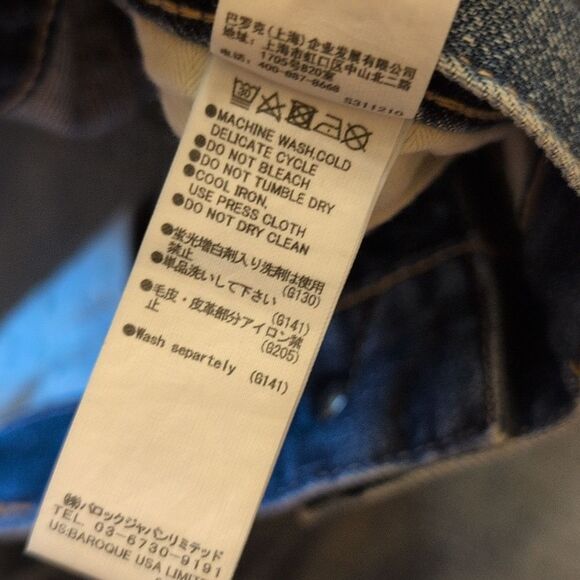 Moussy Vintage Otis Flare High Waisted Blue Denim Jeans Cropped Size 30 - Picture 8 of 14